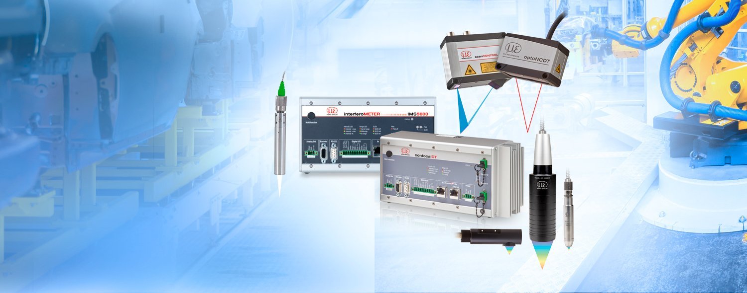 Collage von MICRO-EPSILON Sensoren